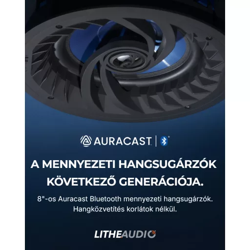 Álmennyezeti hangszóró, Lithe Audio 8" Bluetooth passzív mennyezeti hangszóró (Egyetlen)