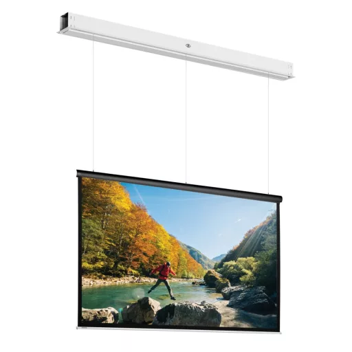 Vászon, Da-Lite (Projecta) Descender Pro Sightline 5cm-es fekete szegéllyel,  190 x 119 cm vászonméret, 16:9 képarány, Házimozis, Motoros