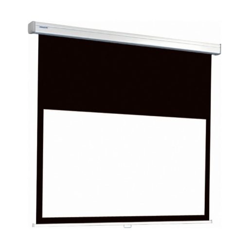 Vászon, Da-Lite (Projecta) ProScreen hosszított fekete kifutóval, 138 x 180 cm vászonméret, 4:3 képarány, Rolós