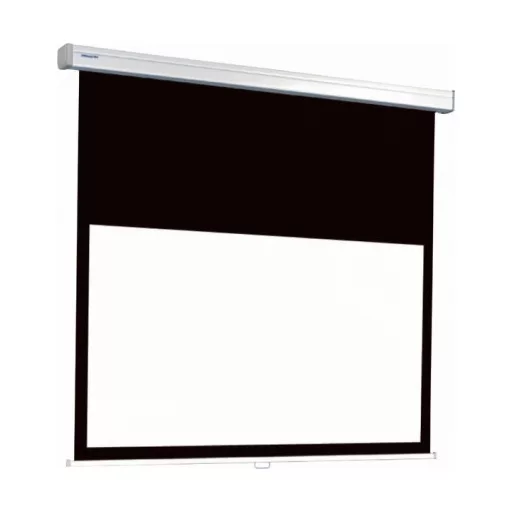 Vászon, Da-Lite (Projecta) ProScreen hosszított fekete kifutóval, 183 x 240 cm vászonméret, 4:3 képarány, Rolós