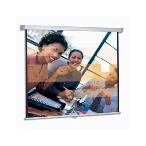 Vászon, Da-Lite (Projecta) SlimScreen, 145 x 145 cm vászonméret, 1:1 képarány, Rolós