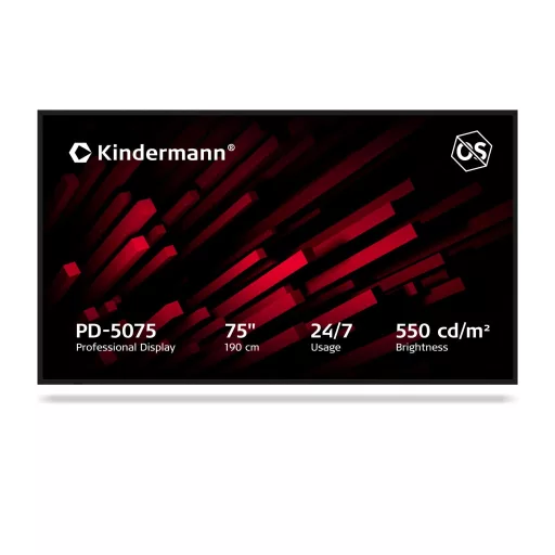 Reklámkijelző, Kindermann PD-5075, 75", 24/7
