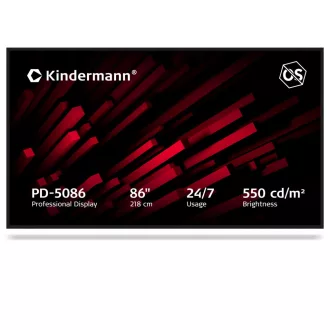 Reklámkijelző, Kindermann PD-5086, 86", 24/7