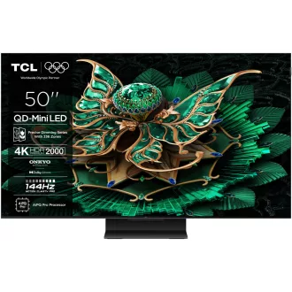   Reklámkijelző, TCL 50" 50C7K QD-MiniLED 127cm 4K Google TV