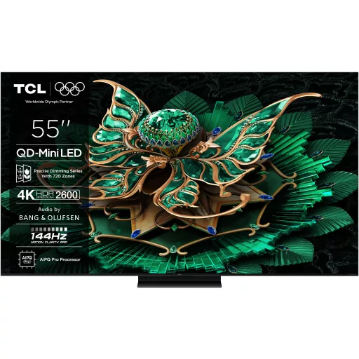 Reklámkijelző, TCL 55" 55C7K QD-MiniLED 139cm 4K Google TV