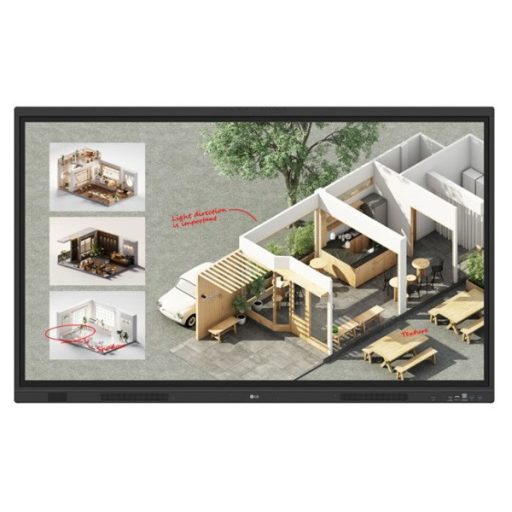 Interaktív kijelző, LG 16/7 55" 55TR3DQ-B, 3840x2160, 400 nit, HDMIx3/DP/VGA/RS-232C/RJ45/USBx5/USB-Cx2