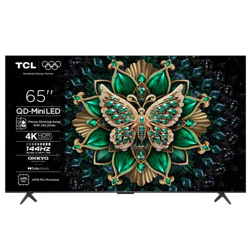 Reklámkijelző, TCL 65" 65C6K QD-MiniLED 165cm 4K Google TV