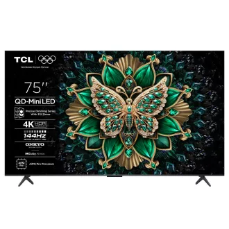   Reklámkijelző, TCL 75" 75C6K QD-MiniLED 189cm 4K Google TV