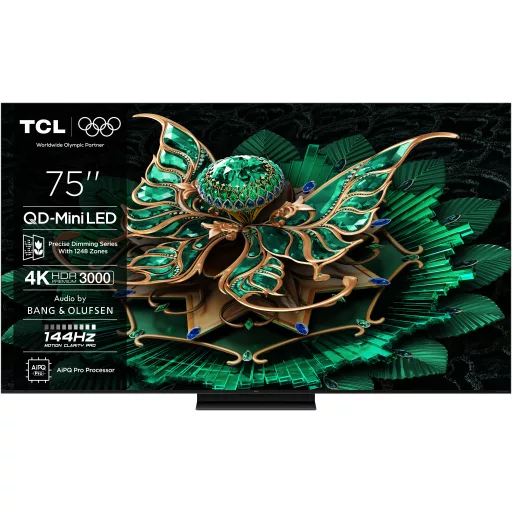 Reklámkijelző, TCL 75" 75C7K QD-MiniLED 189cm 4K Google TV