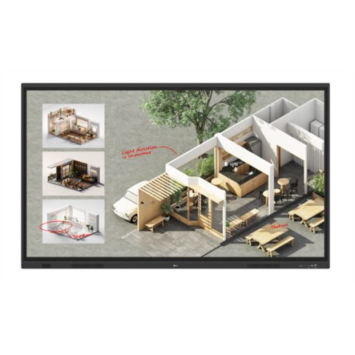Interaktív kijelző, LG 16/7  75" 75TR3DQ-B, 3840x2160, 400 nit, HDMIx3/DP/VGA/RS-232C/RJ45/USBx5/USB-Cx2
