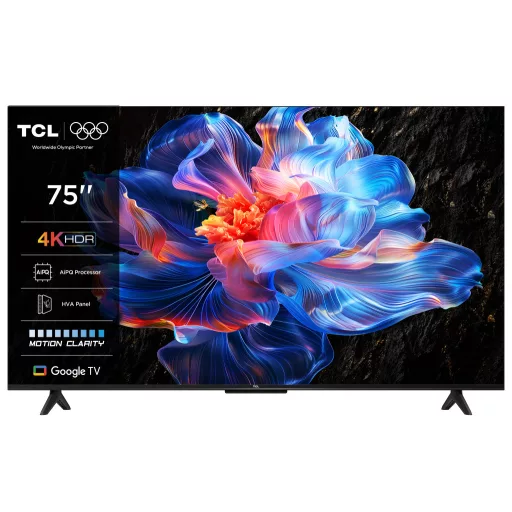 Reklámkijelző, TCL 75" 75V6C LED 189cm 4K UHD Google TV