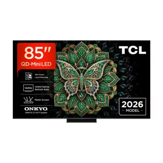   Reklámkijelző, TCL 85 85C6KPro Smart LED Televízió, 215 cm, 4K 144Hz, QD-MiniLED, HDR, Google TV"