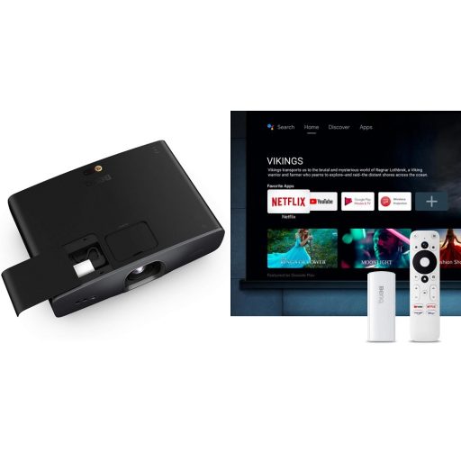 Projektor, BenQ W2720i, DLP, 4LED fényforrás, 4K felbontás, 16:9 képarány, Házimozis