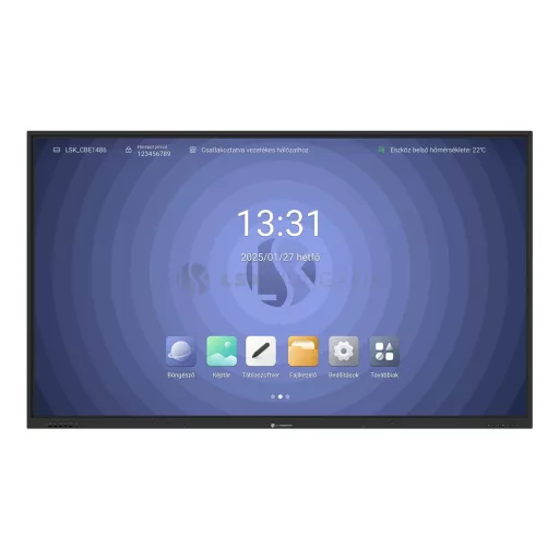 Interaktív kijelző, LSK ClassBoard E1475, 4K (3840 x 2160) felbontás, 75" / 190 cm képátló
