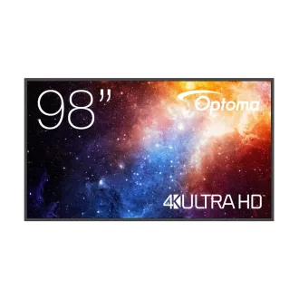   Reklámkijelző, Optoma 24/7 LFD 98" N3981K, 3840x2160, 500cd/m2, 2xHDMI/2xUSB/LAN, Bluetooth, WiFi