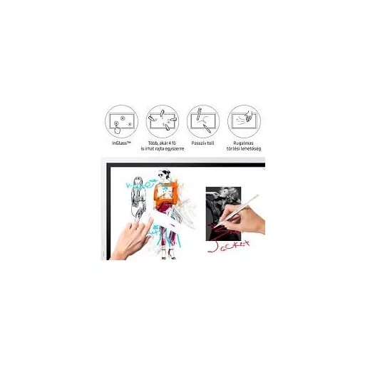 Interaktív kijelző, Samsung Flip2 WM55R-W, 4K (3840 x 2160) felbontás, 55" / 139 cm képátló