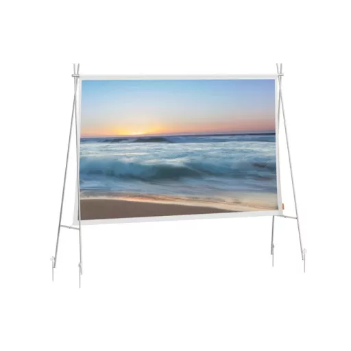 Vászon, XGIMI portable outdoor screen, 87 x 155 cm vászonméret, 16:9 képarány, Hordozható, Állványos