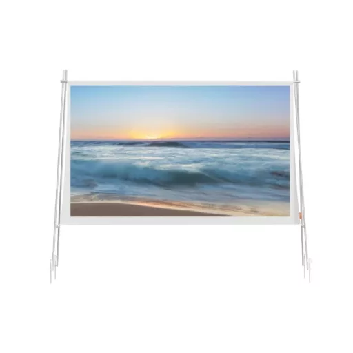 Vászon, XGIMI portable outdoor screen, 87 x 155 cm vászonméret, 16:9 képarány, Hordozható, Állványos