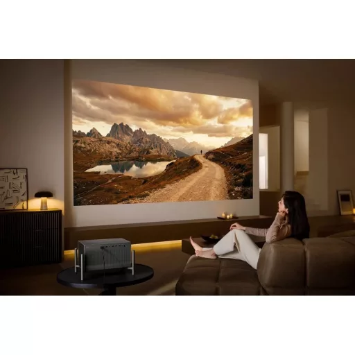 Projektor, XGIMI TITAN Noir PGX-118, DLP, Lézer, 4K felbontás, 16:9 képarány, Házimozis