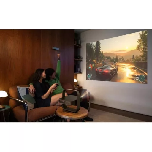Miniprojektor, XGIMI Elfin Flip 4K PGX-121, DLP, LED, 4K felbontás, 16:9 képarány, Házimozis 