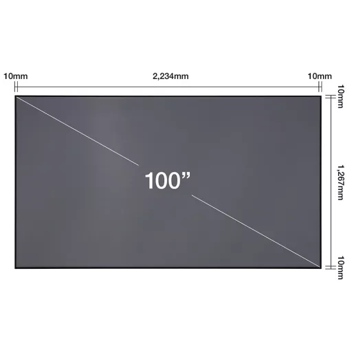 Vászon, Epson Laser TV 100" Screen ELPSC35, 254 cm képátló, 16:9 képarány, fölső fényt gátló, UST vetítőhöz, Házimozis, Fix 