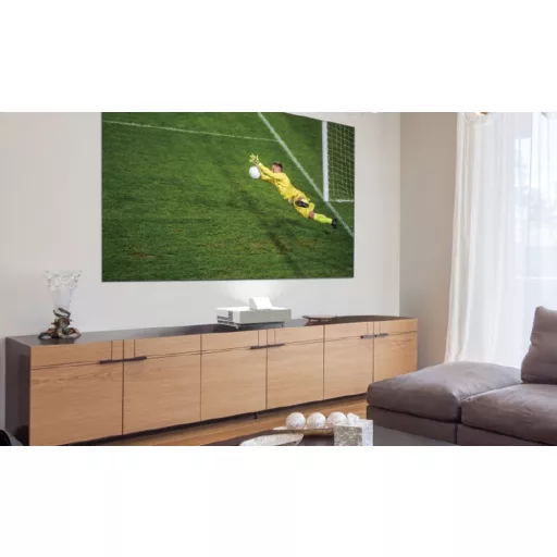 Vászon, Epson Laser TV 100" Screen ELPSC35, 254 cm képátló, 16:9 képarány, fölső fényt gátló, UST vetítőhöz, Házimozis, Fix 