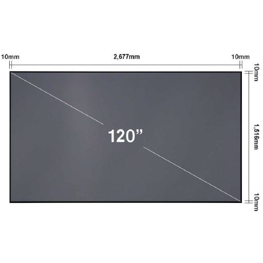 Vászon, Epson Laser TV 120" Screen ELPSC36, 304 cm képátló, 16:9 képarány, fölső fényt gátló, UST vetítőhöz, Házimozis, Fix 