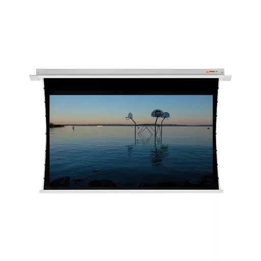 Vászon, FunScreen Premium Plus In-Ceiling Tensioned Motor, 148 x 247 cm vászonméret, 16:10 képarány, Motoros