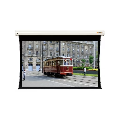 Vászon, FunScreen Premium Plus PT Tensioned Motor, 176 x 291 cm vászonméret, 16:10 képarány, Motoros