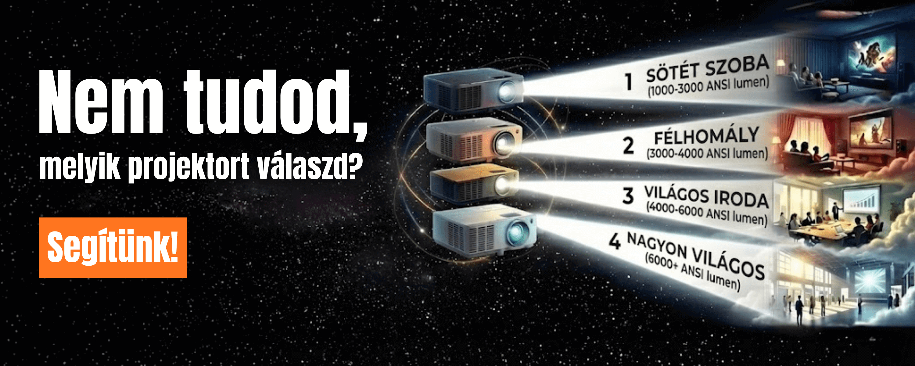 Tippek projektor választáshoz fényerő alapján