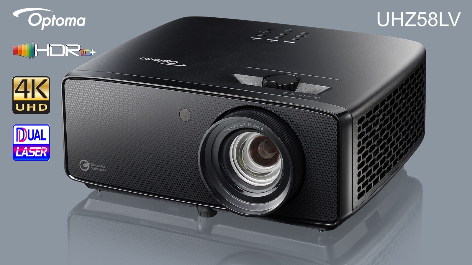 Optoma UHZ58LV: kompakt 4K UHD házimozi vetítő kettős lézerrel