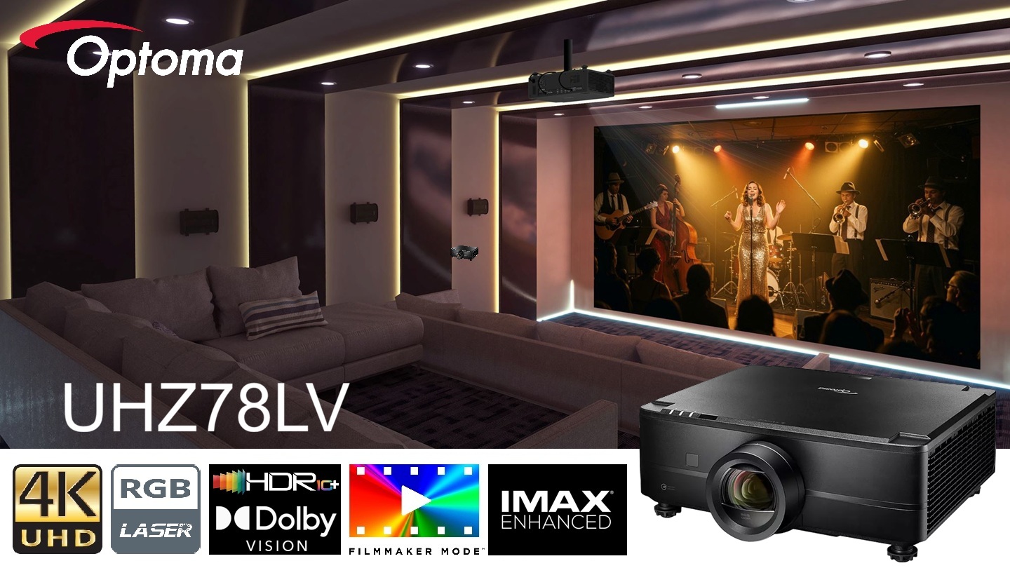  Optoma UHZ78LV: RGB lézeres csúcsvetítő igényes házimozikba