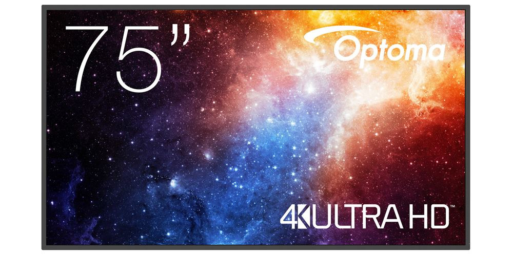Reklámkijelző, Optoma 24/7 LFD 75" N3751K, 3840x2160, 450cd/m2, 2xHDMI/2xUSB/LAN, Bluetooth, WiFi