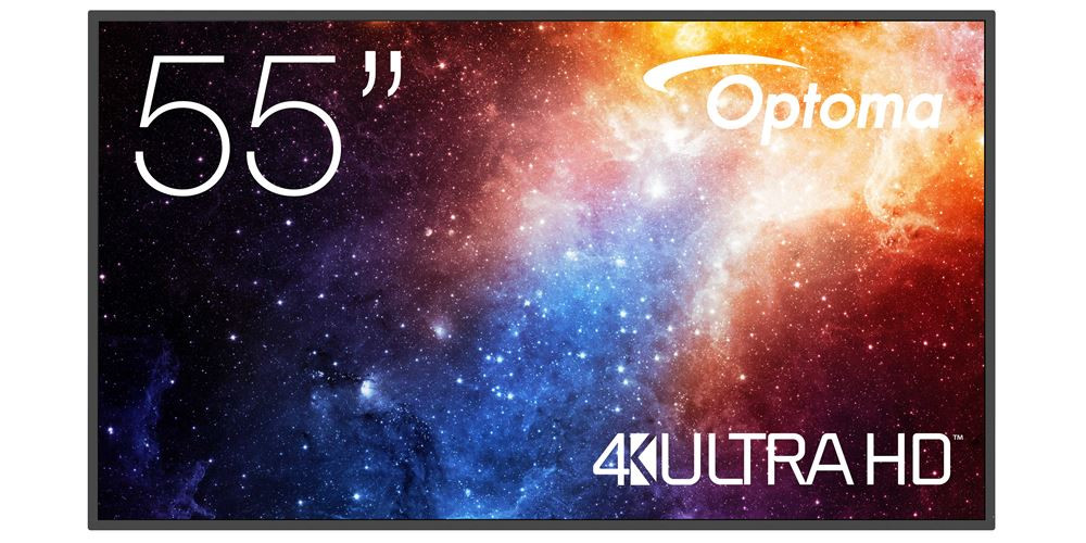 Reklámkijelző, Optoma 24/7 LFD 55" N3551K, 3840x2160, 450cd/m2, 2xHDMI/2xUSB/LAN, Bluetooth, WiFi