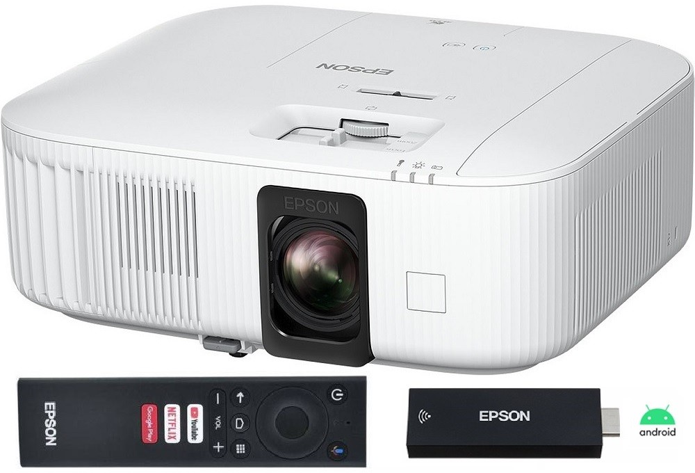 Projektor, Epson EH-TW6250 LCD, 4K PRO-UHD felbontás, 16:9 képarány, Házimozis, Android TV