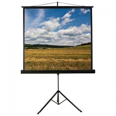 Vászon, FunScreen Tripod Screen, 160 x 160 cm vászonméret, 1:1 képarány, Hordozható, Állványos