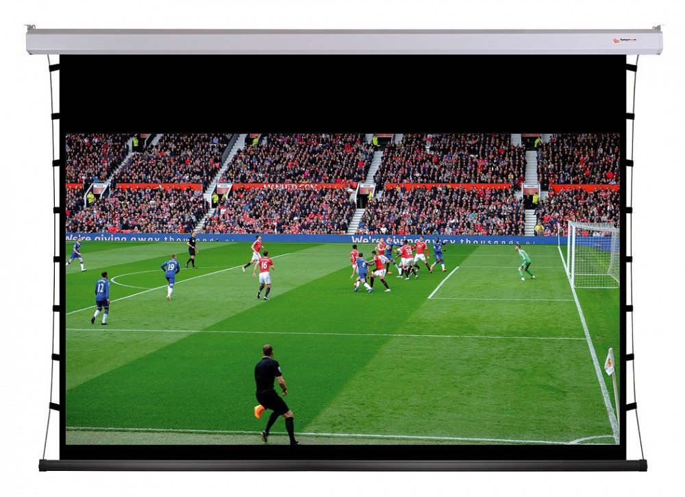 Vászon, FunScreen Tensioned Motor Screen, 192 x 256 cm vászonméret, 16:10 képarány, Motoros