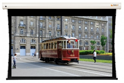 Vászon, FunScreen Premium Plus PT Tensioned Motor, 156 x 260 cm vászonméret, 16:10 képarány, Motoros